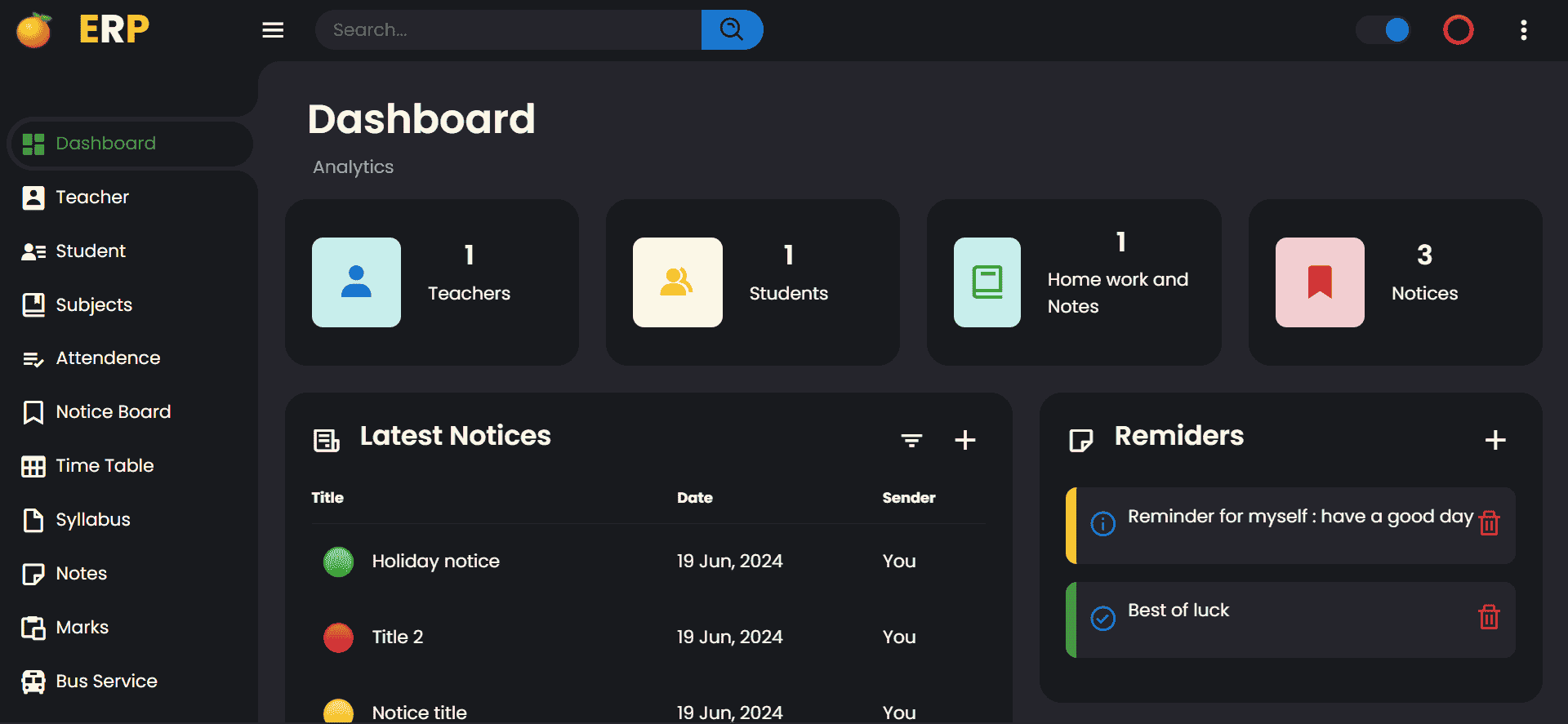 Admin Dashboard